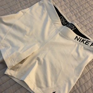 Nike Pro White Shorts